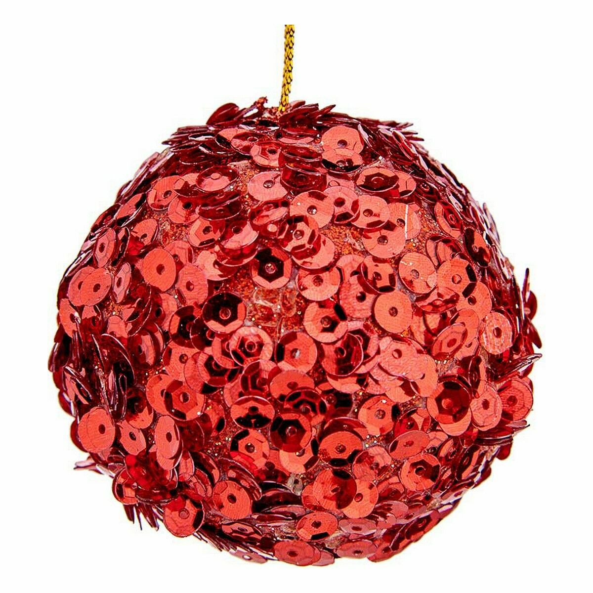 Lot de boules de Noël Krist+ Rouge Plastique Paillettes (8 Unités)