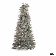 Sapin de Noël Krist+ Argenté Argent polypropylène PET Sapin de Noël 27 x 45,5 x 27 cm guirlande (12 Unités)