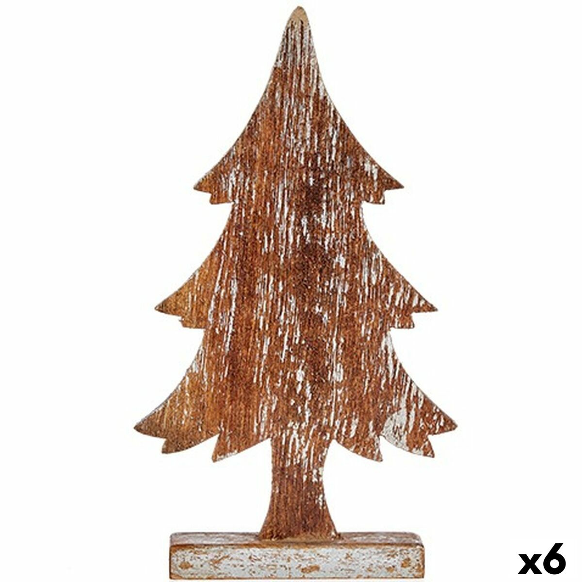 Figurine Décorative Krist+ Argenté Argent Sapin de Noël 5 x 39 x 21 cm (6 Unités)