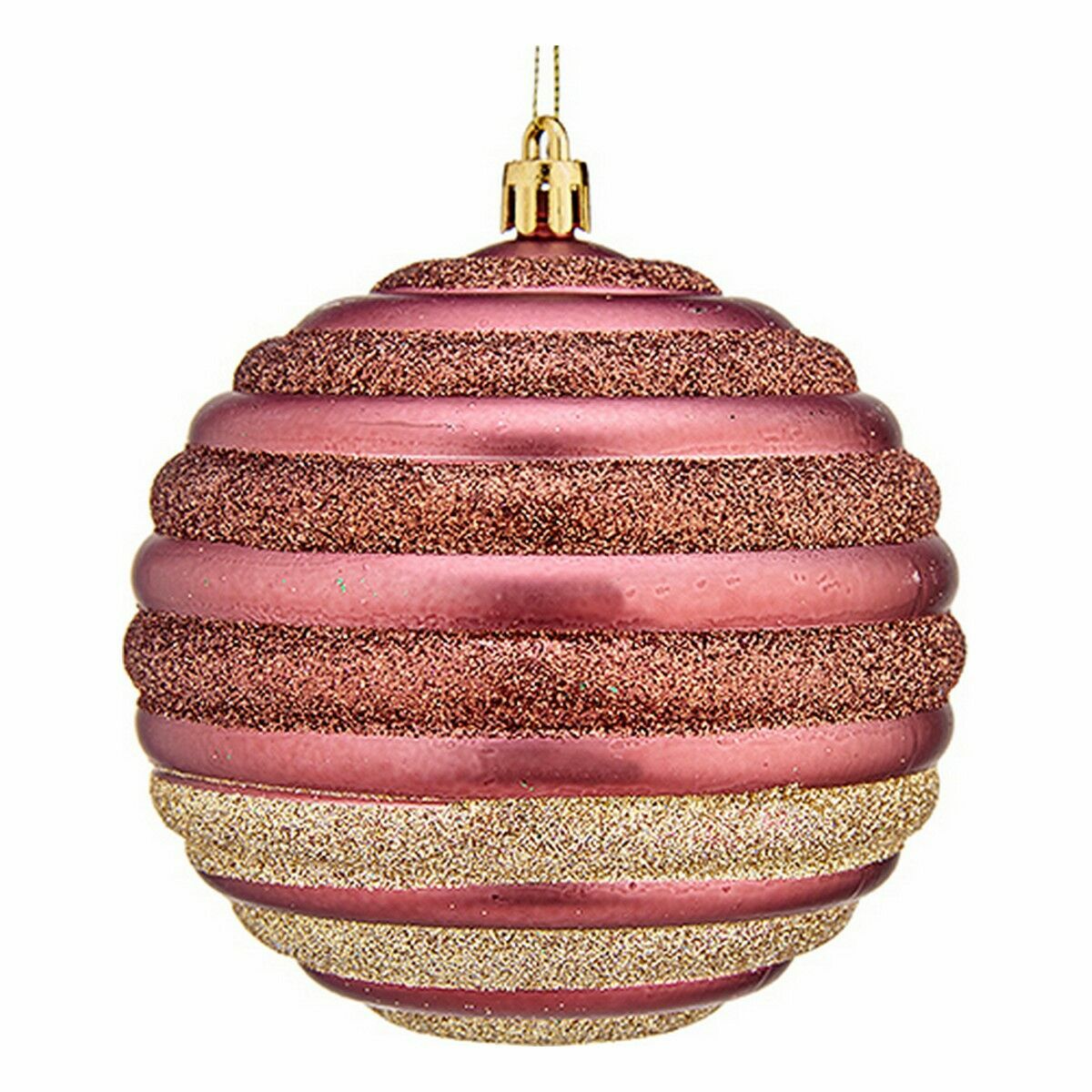 Lot de boules de Noël Krist+ Rose Plastique Cercles (6 Unités)