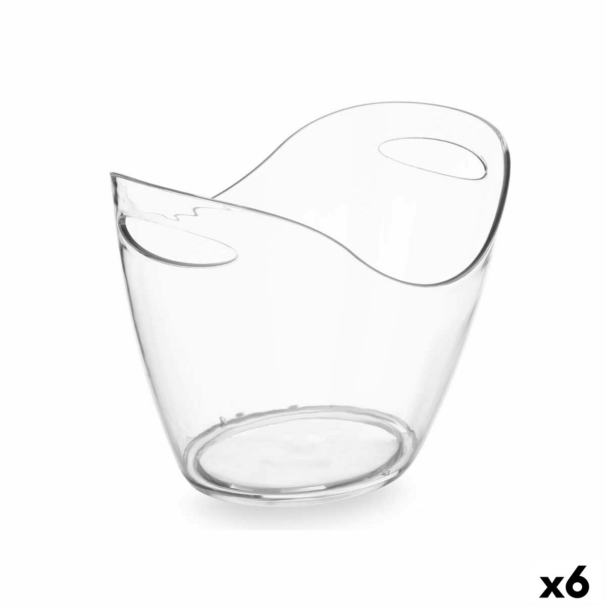 Sceau à Glace Kinvara Transparent Plastique 8 L 34,5 x 25,5 x 26 cm (6 Unités)