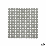 Tapis de Douche Antidérapant Berilo Gris PVC 54 x 54 x 1 cm 6 x 55 x 6 cm (6 Unités)