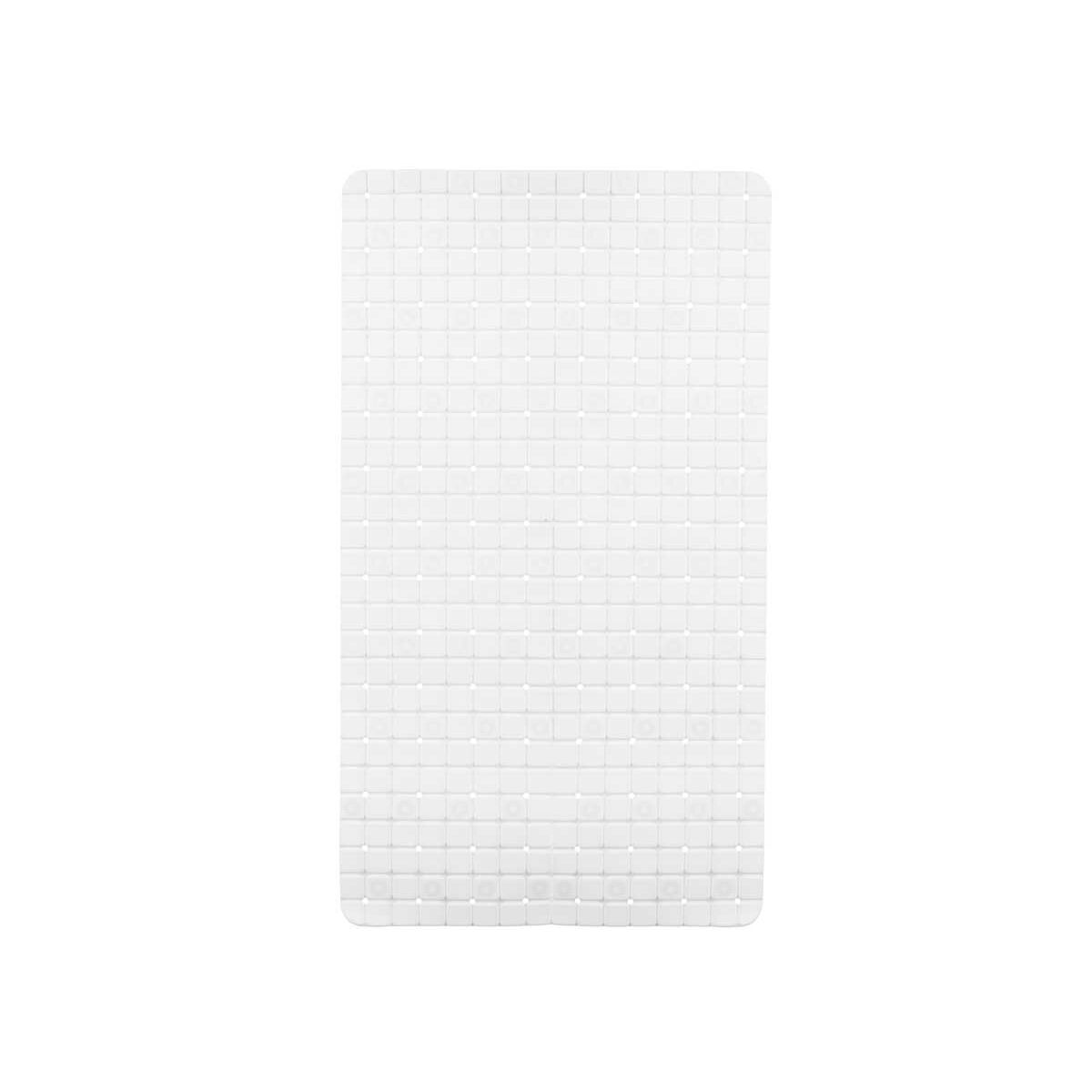 Tapis de Douche Antidérapant Berilo Blanc PVC 6 x 38 x 6 cm 67,7 x 38,5 x 0,7 cm Carreaux (6 Unités)