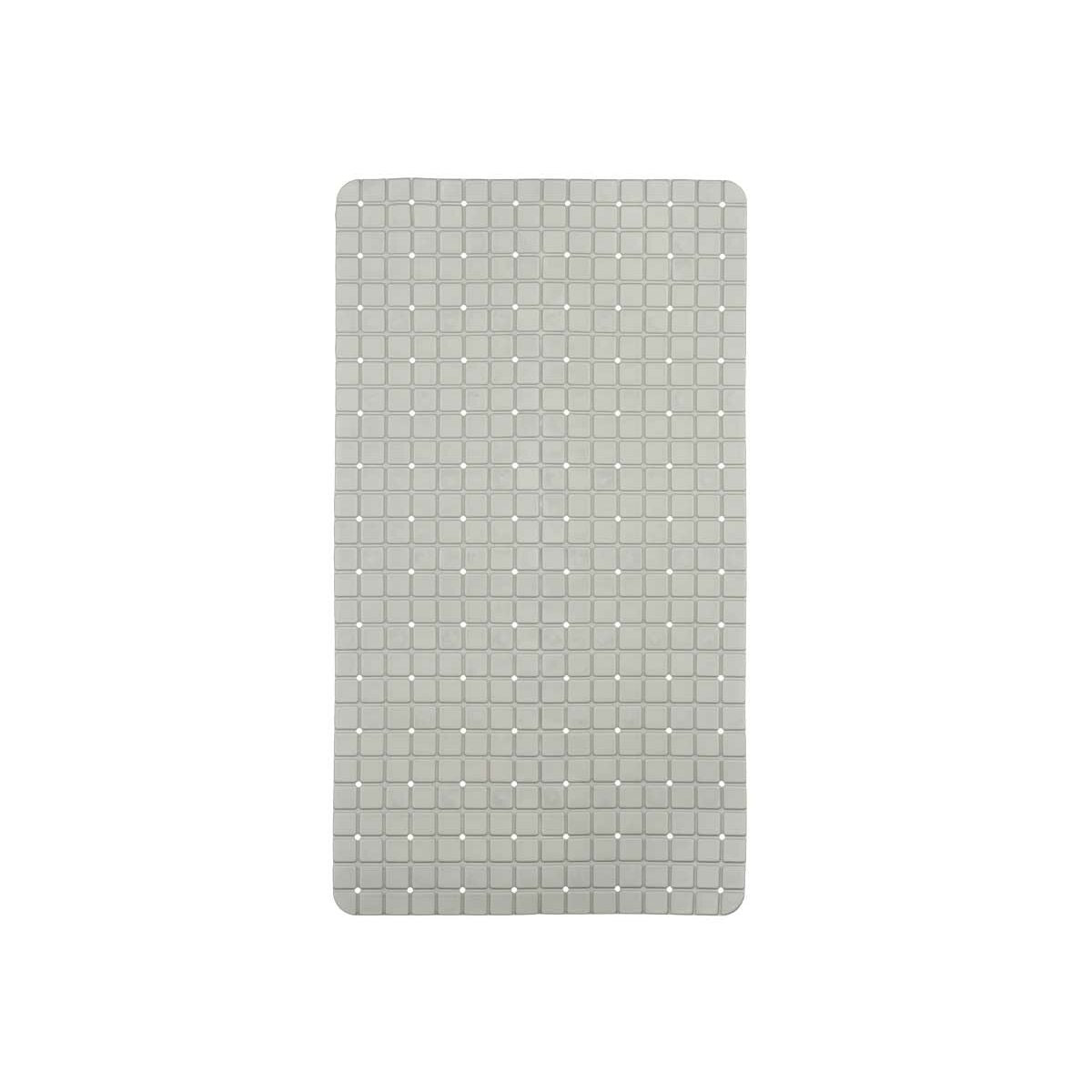 Tapis de Douche Antidérapant Berilo Gris PVC 67,7 x 38,5 x 0,7 cm Carreaux (6 Unités)