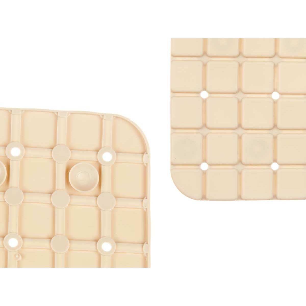 Tapis de Douche Antidérapant Berilo Beige PVC 67,7 x 38,5 x 0,7 cm Carreaux (6 Unités)