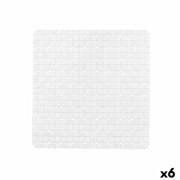 Tapis de Douche Antidérapant Berilo Blanc PVC 6 x 50 x 6 cm 50,3 x 50,3 x 0,7 cm Carreaux (6 Unités)