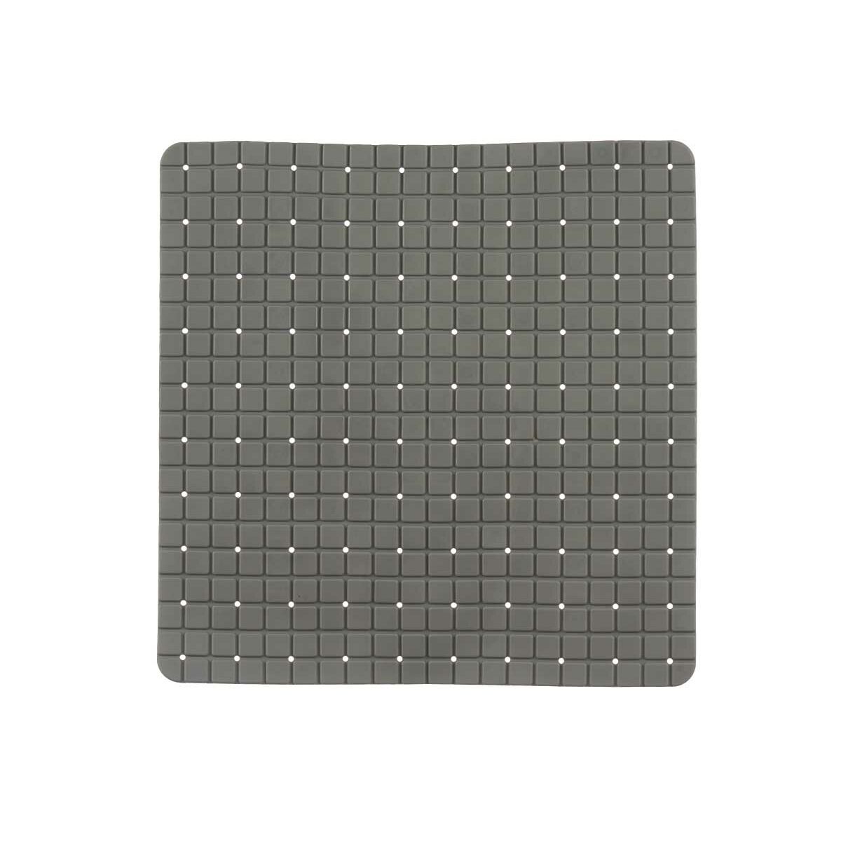 Tapis de Douche Antidérapant Berilo Gris PVC 6 x 50 x 6 cm 50,3 x 50,3 x 0,7 cm Carreaux (6 Unités)