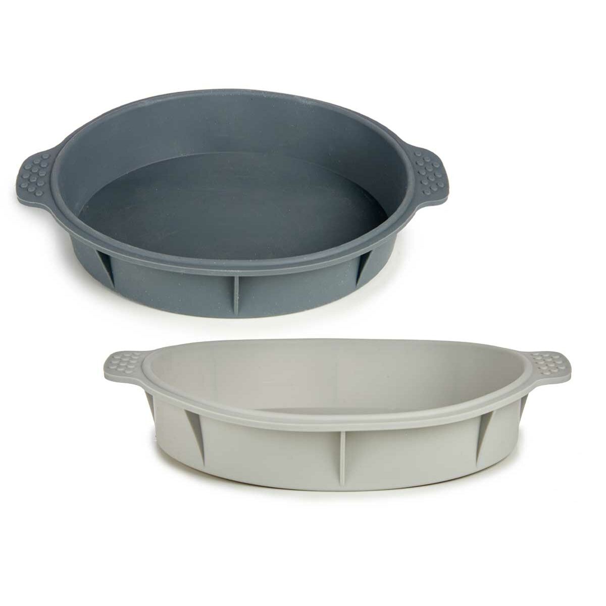 Moule à pâtisserie Kinvara Gris clair Gris foncé Silicone 30 x 4,5 x 26 cm Rond (6 Unités)
