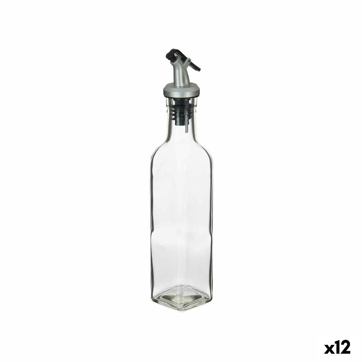 Huilier Vivalto Transparent verre Silicone Acier polypropylène Plastique 250 ml 5 x 24,5 x 5 cm (12 Unités)