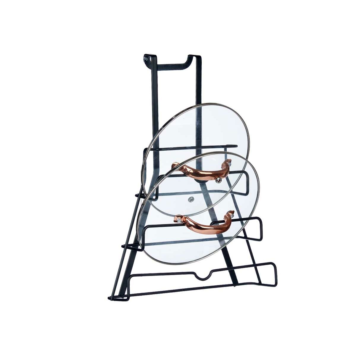 Support pour Ustensiles de Cuisine Kinvara Métal Fer 27 x 37 x 9 cm 27 x 35,5 x 9 cm Couvercle pour poêle (6 Unités)