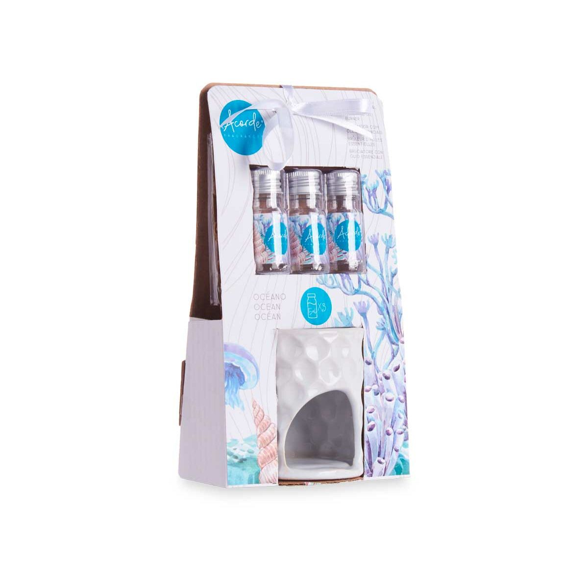 Brûleur d'huiles essentielles Acorde Océan 11 x 19,8 x 6,5 cm Huile Essentielle (12 Unités)