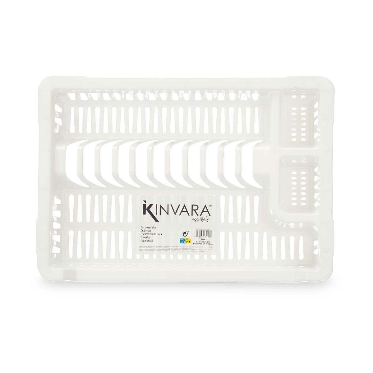 Égouttoir pour Évier Kinvara Blanc Plastique 42,5 x 7 x 29,5 cm (24 Unités)