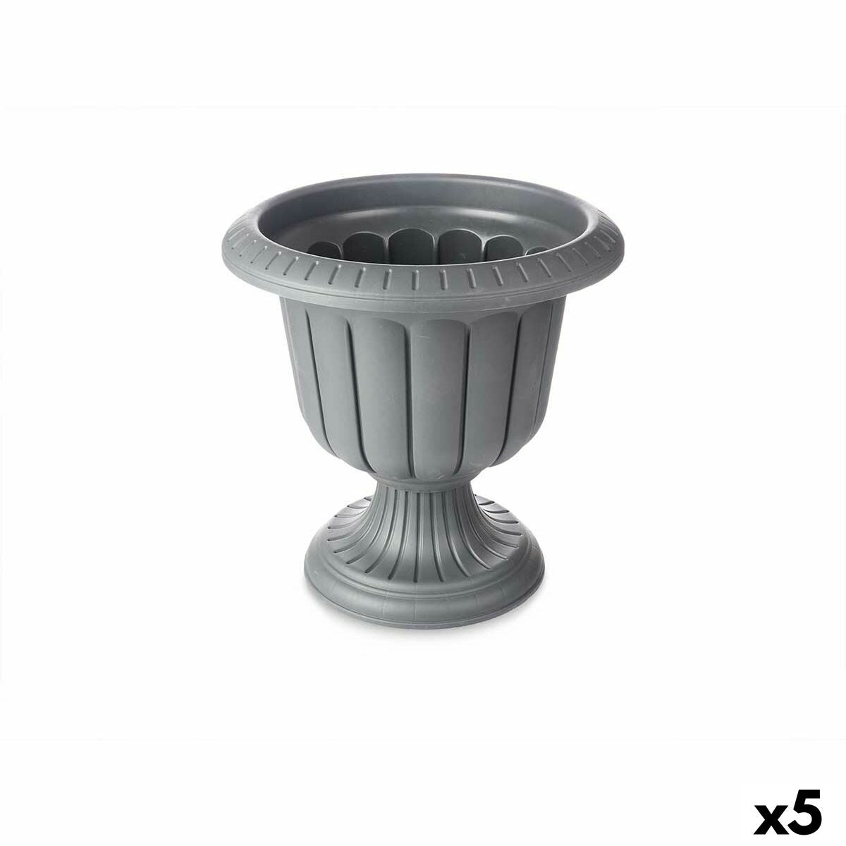 Cache-pot Ibergarden Anthracite Plastique Verre 47,6 x 47 x 47,4 cm (5 Unités)