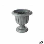Cache-pot Ibergarden Anthracite Plastique Verre 47,6 x 47 x 47,4 cm (5 Unités)