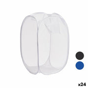 Panier à linge Kipit Bleu Blanc Noir Plastique 33 x 33 x 58 cm 58 x 0,5 x 37 cm (24 Unités)