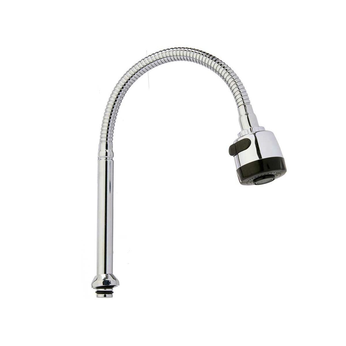 Kitchen Tap Kinvara Noir Argenté Caoutchouc Métal Plastique Extensible Multifonction (12 Unités)