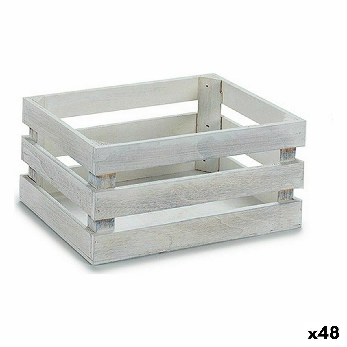 Boîte Décorative Gift Decor Blanc Peuplier Bois de peuplier (48 Unités)
