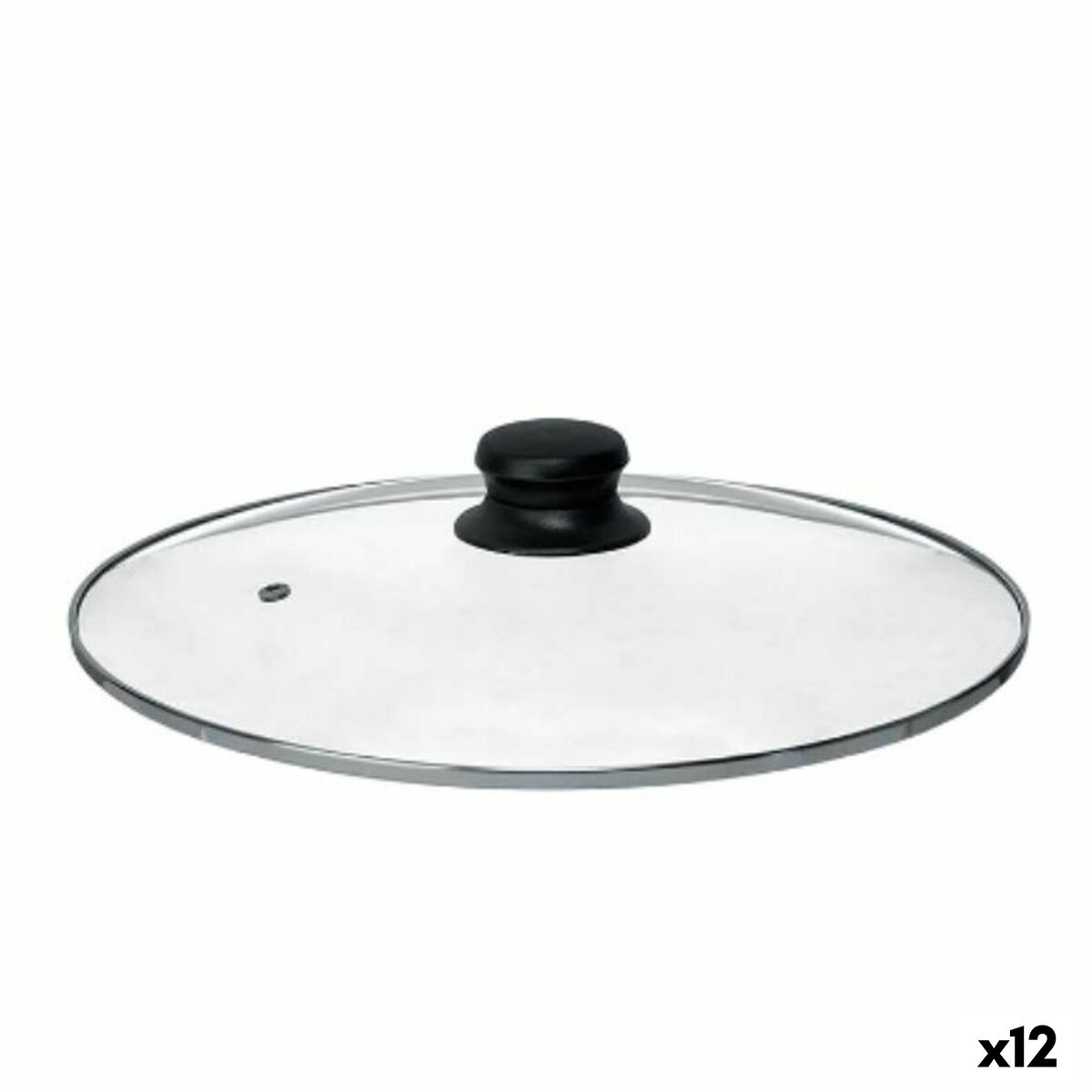 Couvercle pour marmite Kinvara Transparent Argenté Argent Métal verre Acier inoxydable Verre Acier 30 cm 30,5 x 6 x 30,5 cm (12