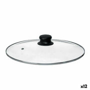 Couvercle pour marmite Kinvara Transparent Argenté Argent Métal verre Acier inoxydable Verre Acier 30 cm 30,5 x 6 x 30,5 cm (12