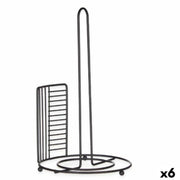 Dérouleur de papier de cuisine Kinvara Noir Métal 18,5 x 31,5 x 18,5 cm 18,5 x 32,4 x 18,5 cm (6 Unités)