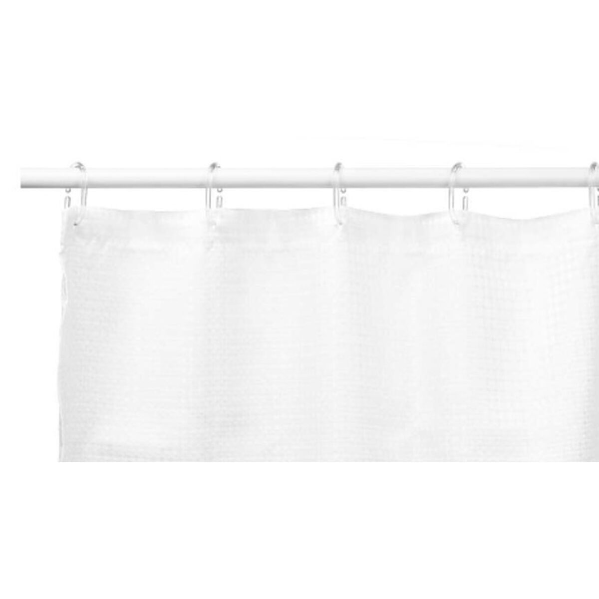 Rideau de Douche Berilo Blanc Polyester 180 x 180 cm 30 x 5 x 19 cm Points (12 Unités)