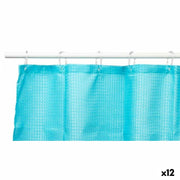 Rideau de Douche Berilo Bleu Polyester 180 x 180 cm 30 x 5 x 19 cm Points (12 Unités)