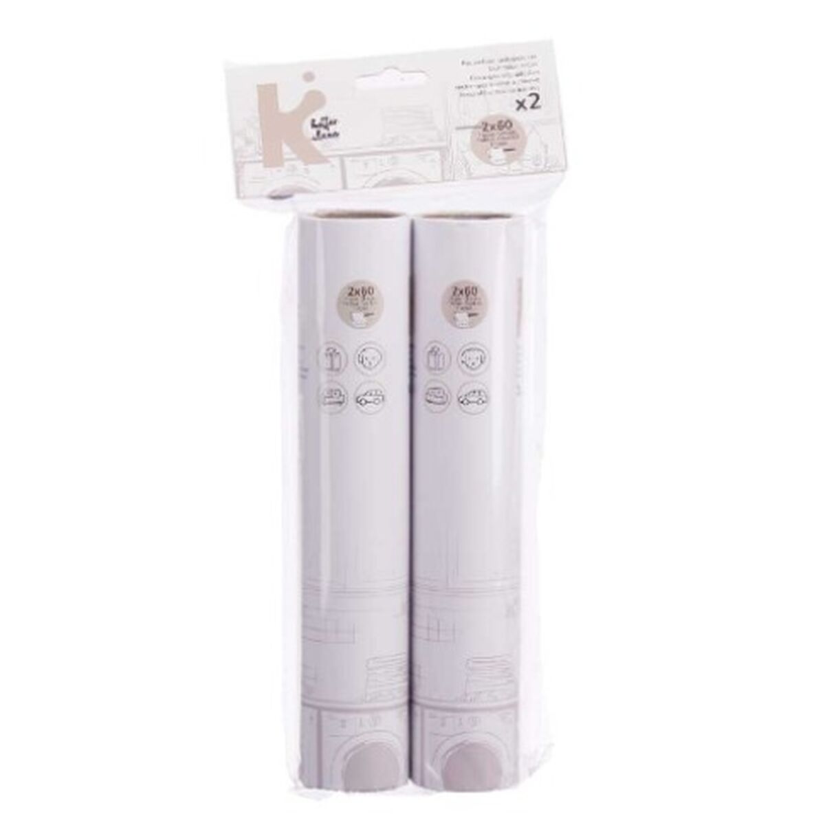 Anti-peluche Blanc 24 x 19 cm 14 x 31 x 4,5 cm Rechange (12 Unités)