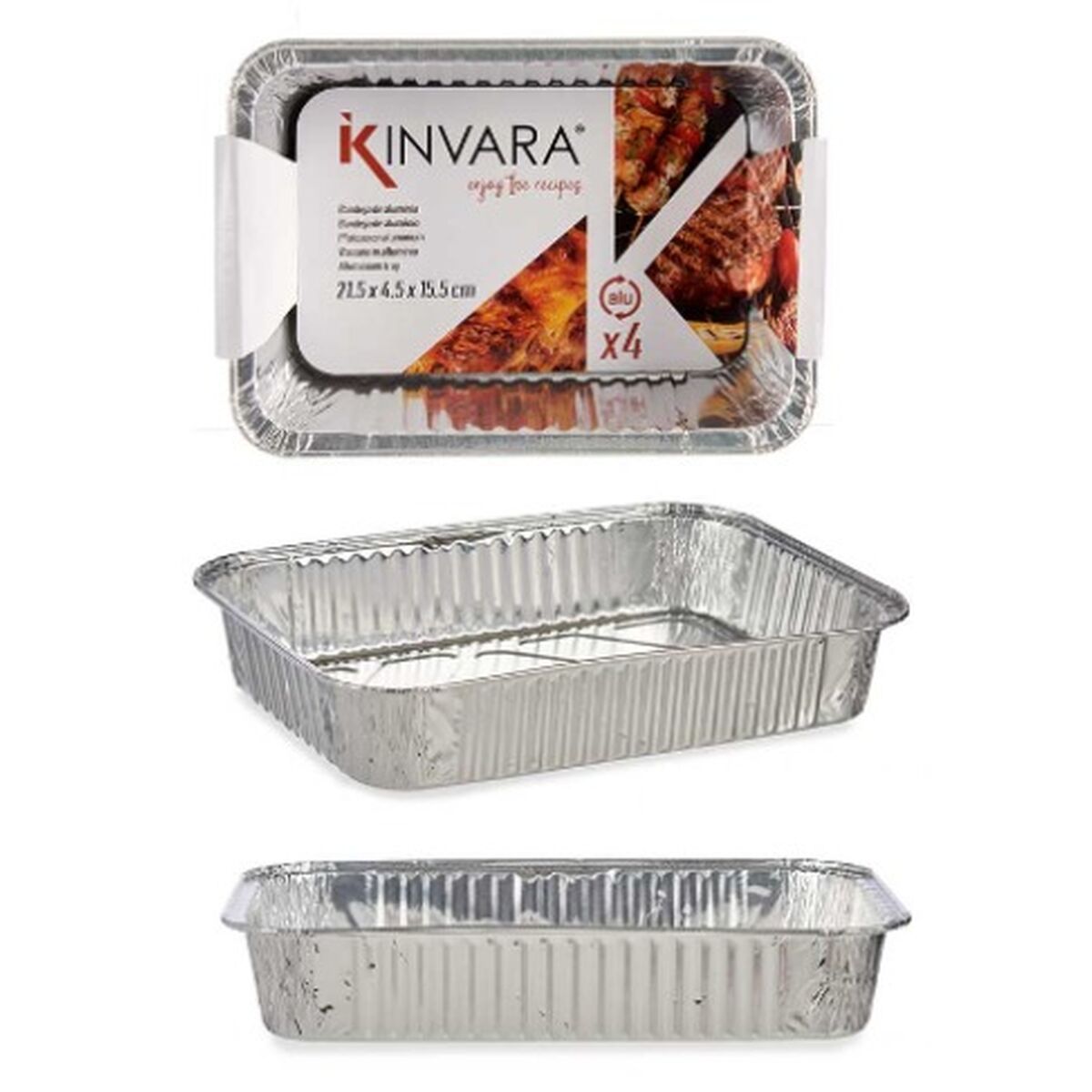 Lot de plateaux pour aliments Kinvara Jetable 12 Unités