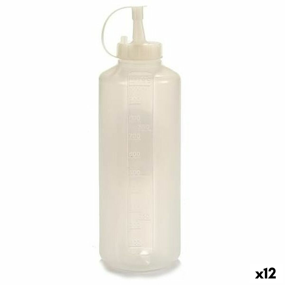 Pot à Sauces Kinvara Transparent Plastique 1 L 8 x 25 x 8 cm (12 Unités)