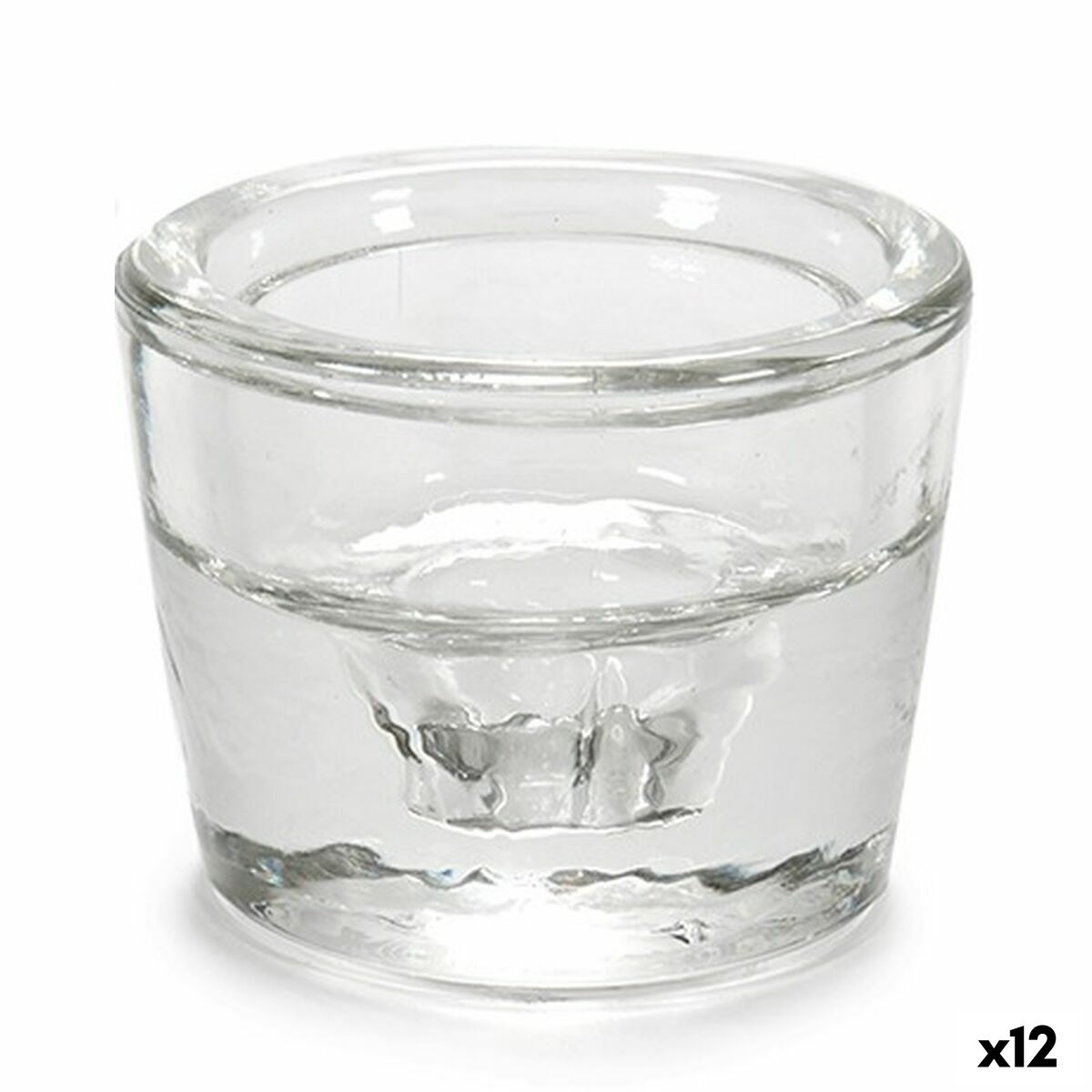 Bougeoir Gift Decor Transparent verre 6 x 4,3 x 6 cm (12 Unités)