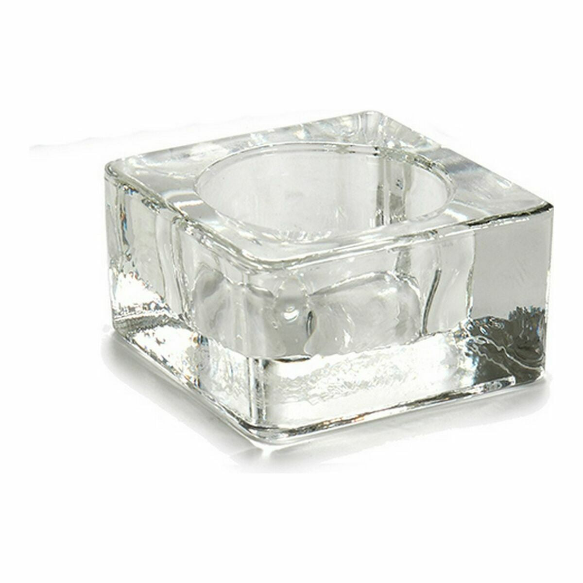 Bougeoir Gift Decor Transparent verre 6 x 3 x 6 cm (12 Unités)