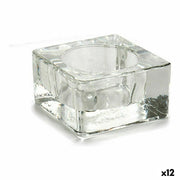 Bougeoir Gift Decor Transparent verre 6 x 3 x 6 cm (12 Unités)