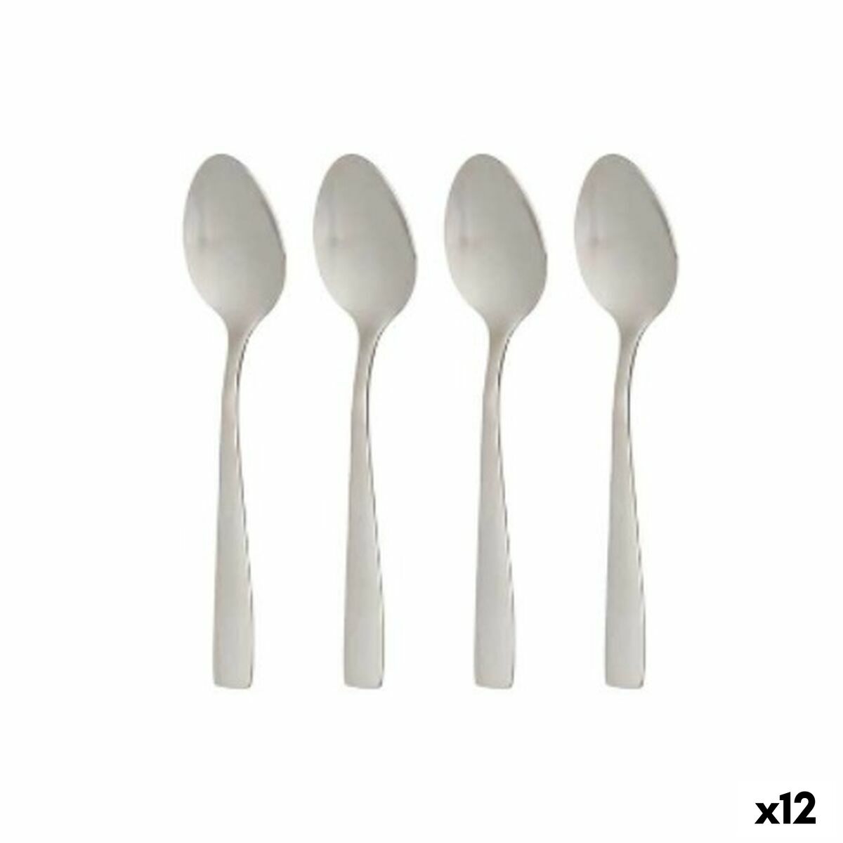 Set de cuillères à dessert Kinvara Argenté Acier inoxydable 2,7 x 13,5 x 0,3 cm 6 x 16,5 x 2,5 cm Dessert (12 Unités)