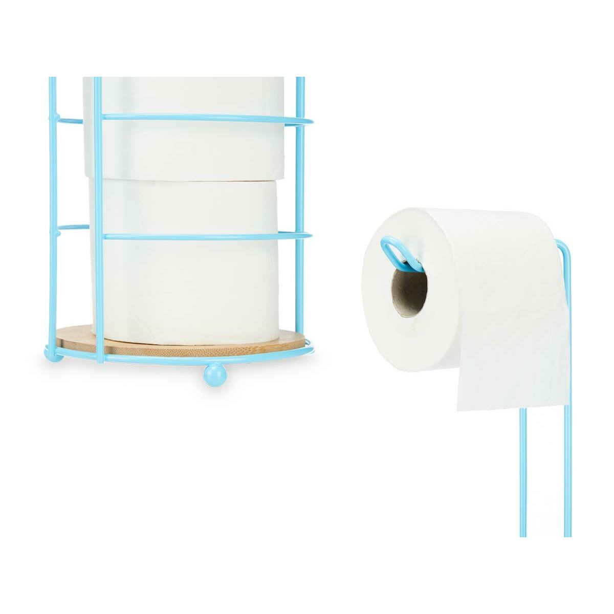 Porte-rouleaux pour Papier Toilette Berilo Bleu 16,5 x 63,5 x 16,5 cm (4 Unités)
