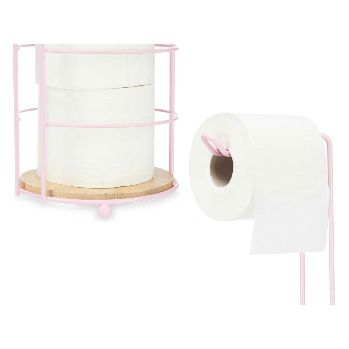 Porte-rouleaux pour Papier Toilette Berilo Rose 16,5 x 63,5 x 16,5 cm (4 Unités)