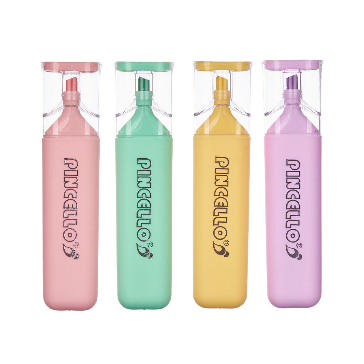 Ensemble de Marqueurs Fluorescents Pincello Jaune Multicouleur Rose Violet Menthe (12 Unités)