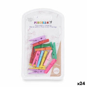 Pinces de serrage Pincello Multicouleur Bois Petit (24 Unités)