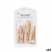 Pinces de serrage Pincello Marron Bois Grand (24 Unités)