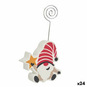 Décorations de Noël Krist+ Bleu Blanc Rouge Gris Multicouleur Doré Gnome Étoile de Noël 8,5 x 15,5 x 2 cm 8,5 x 15 x 2 cm (24 Un
