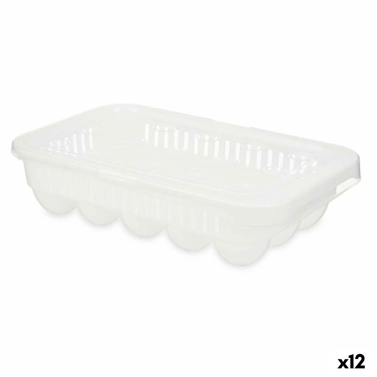 Coquetier Kinvara Blanc Transparent Plastique 17,5 x 7 x 28,5 cm (12 Unités)