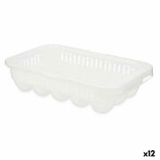Coquetier Kinvara Blanc Transparent Plastique 17,5 x 7 x 28,5 cm (12 Unités)