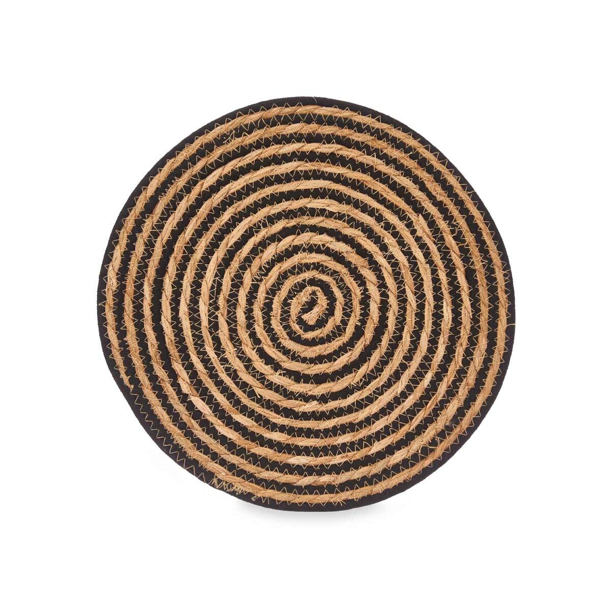 Dessous de plat Kinvara Noir Coton Algues marines 35 x 0,6 x 35 cm (24 Unités)