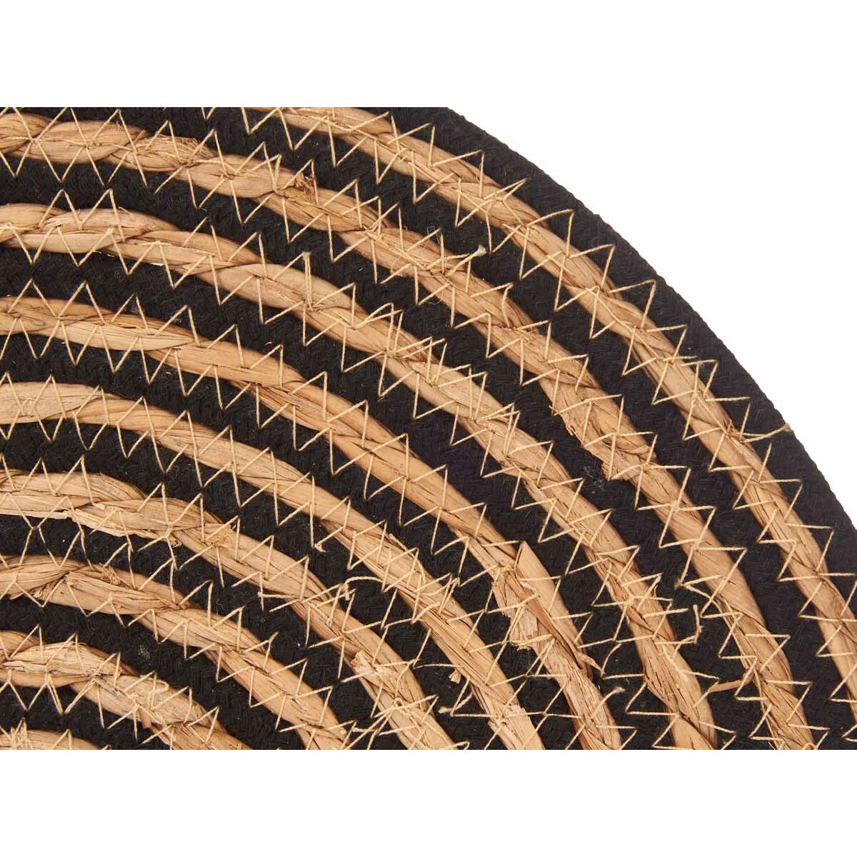 Dessous de plat Kinvara Noir Coton Algues marines 35 x 0,6 x 35 cm (24 Unités)