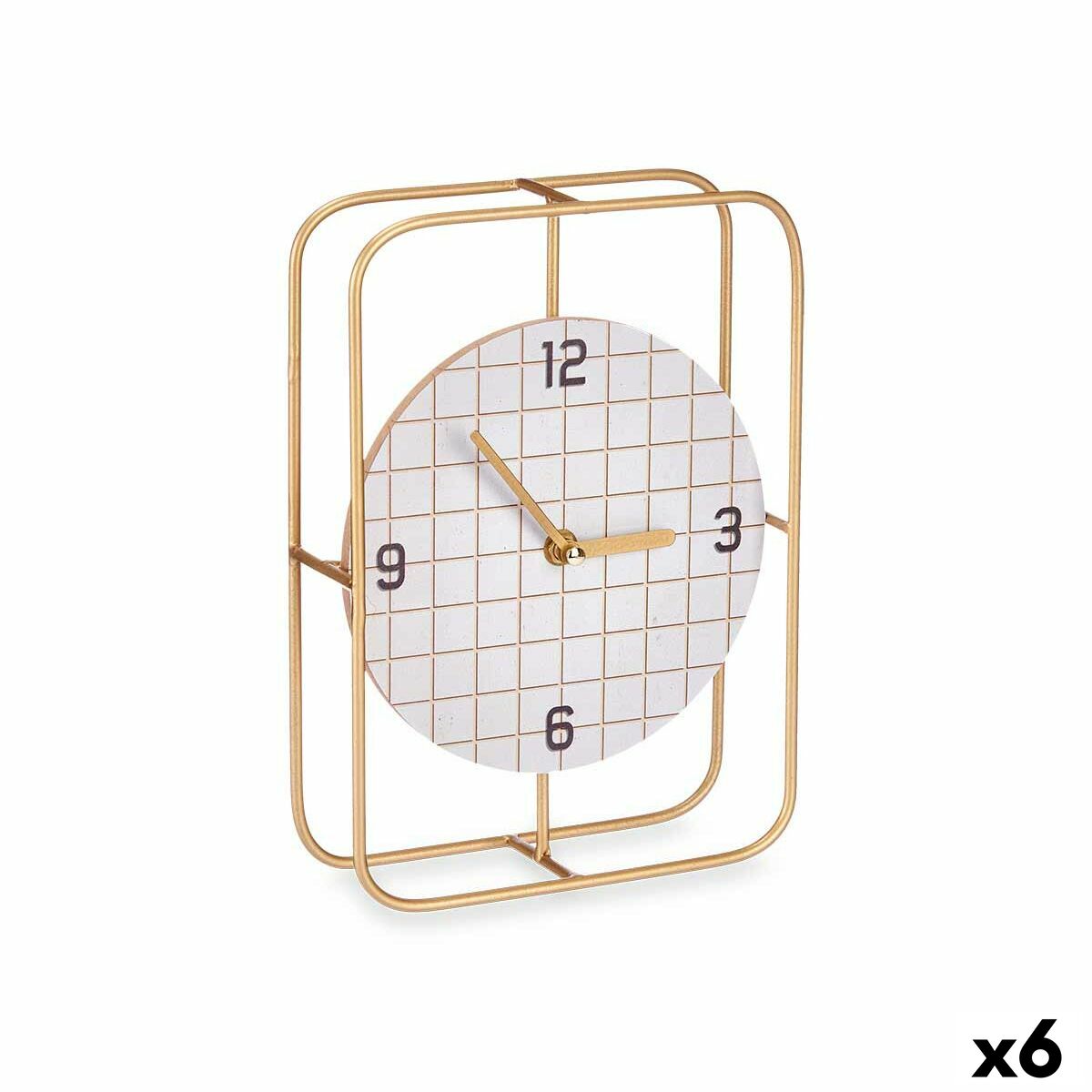 Horloge de table Gift Decor Noir Bois Vérifié (6 Unités)