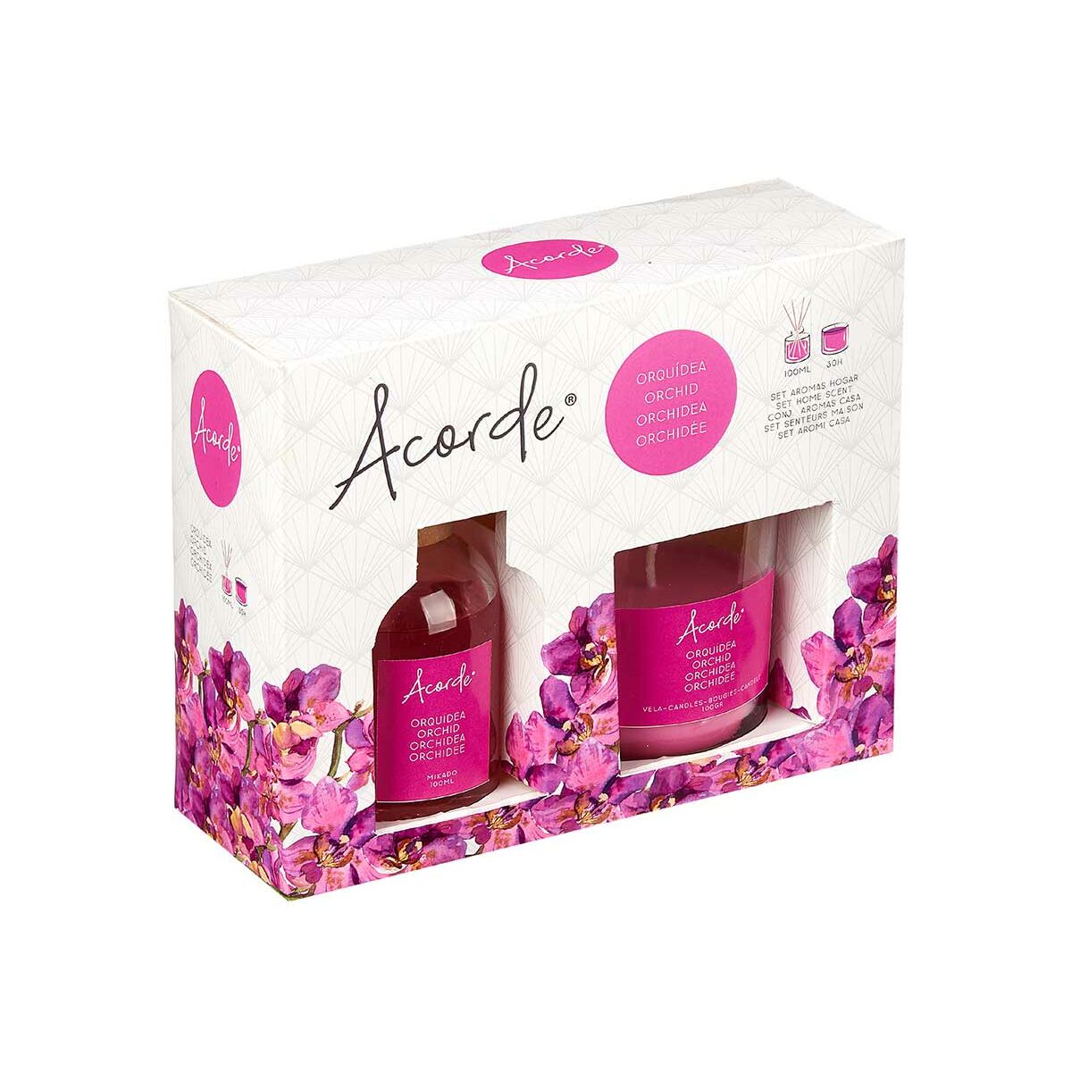 Lot de désodorisants Acorde Orchidée 100 ml (6 Unités)