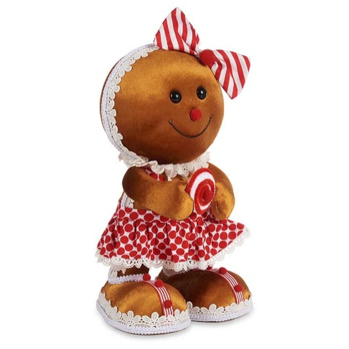 Figurine Décorative Krist+ Marron Rouge Lien Biscuit 19 x 33 x 15 cm (4 Unités)