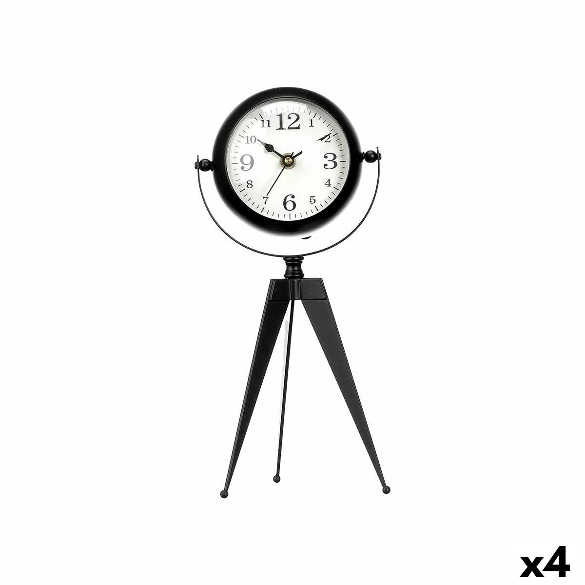 Horloge de table Gift Decor Noir Tripode (4 Unités)
