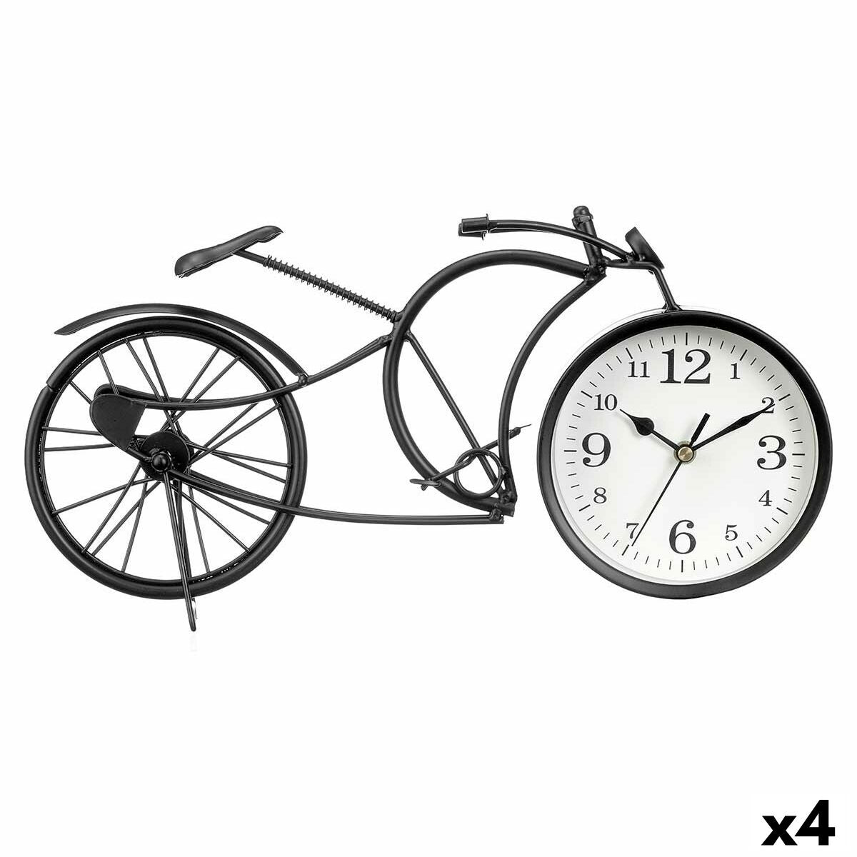 Horloge de table Gift Decor Noir Bicyclette (4 Unités)