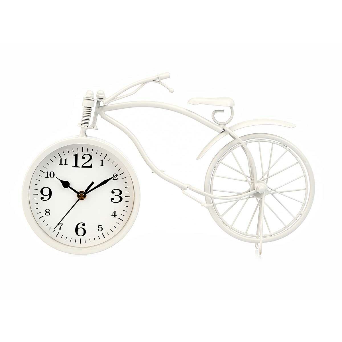 Horloge de table Gift Decor Blanc Bicyclette (4 Unités)