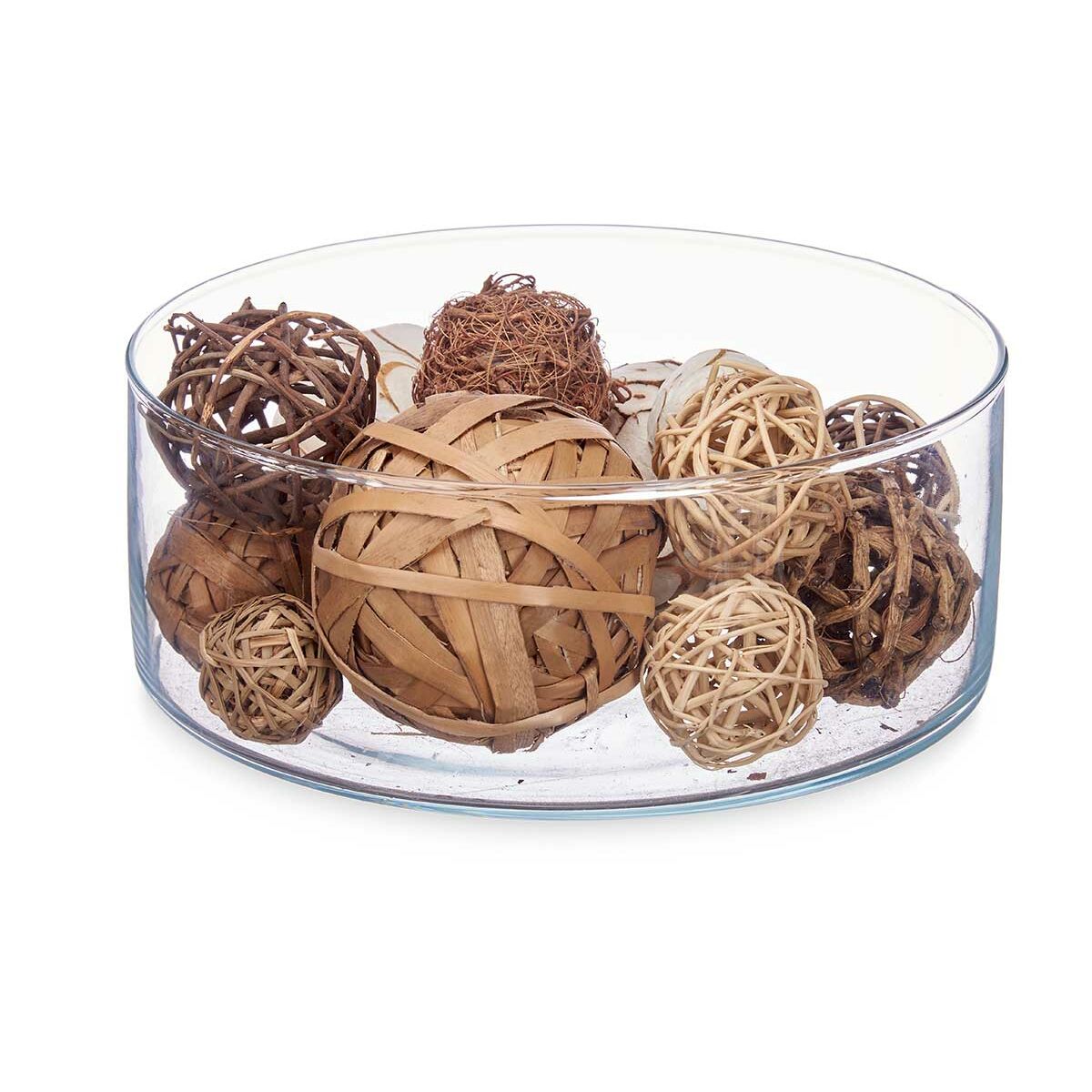 Jeu de boules décoratives Gift Decor Blanc Marron 20 x 30 x 10 cm (12 Unités)